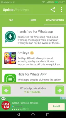 Update WhatsApp free android App screenshot 3